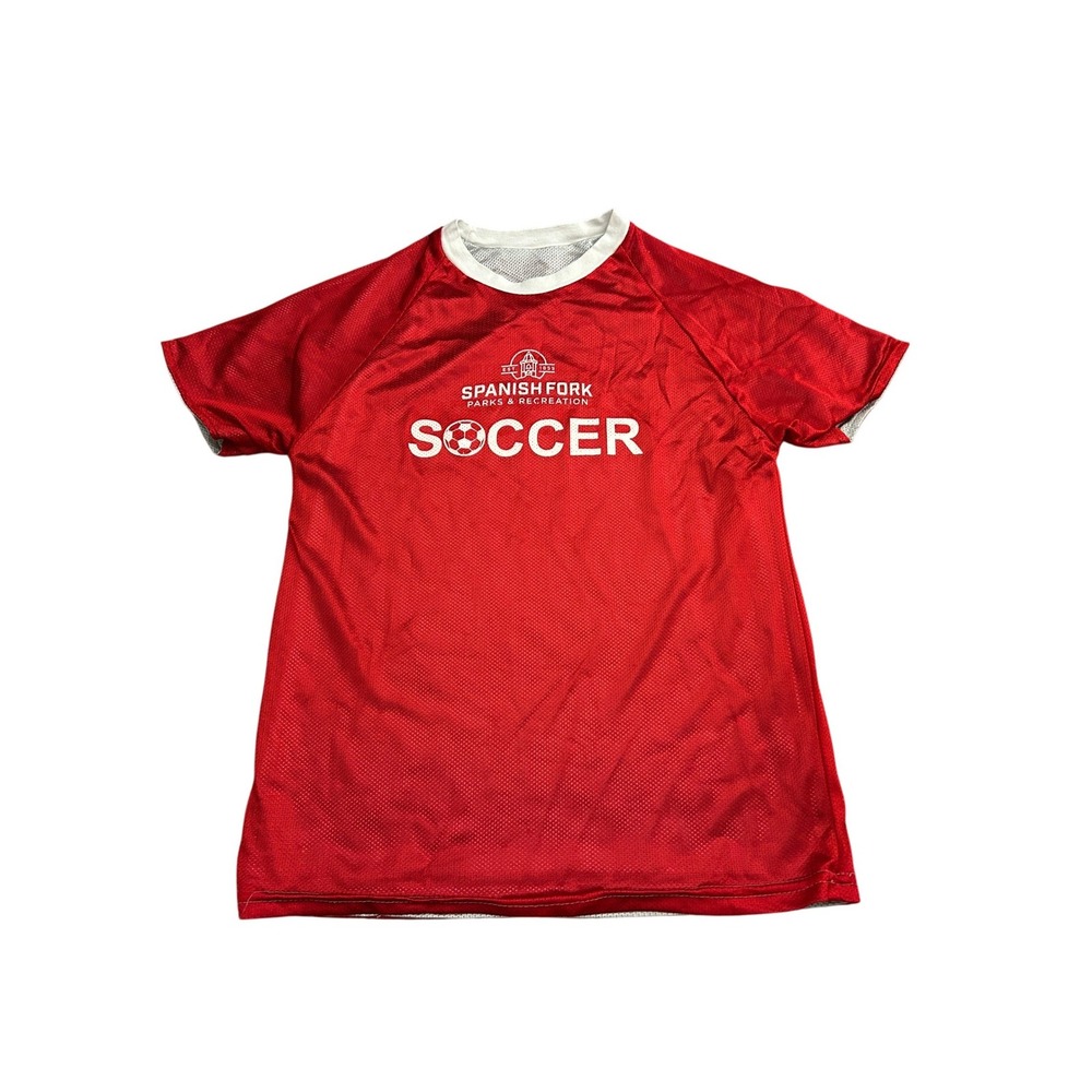 Smash‎ Athletics Soccer Jersey Youth Small Red Excellent Spanish Fork Parks Rec